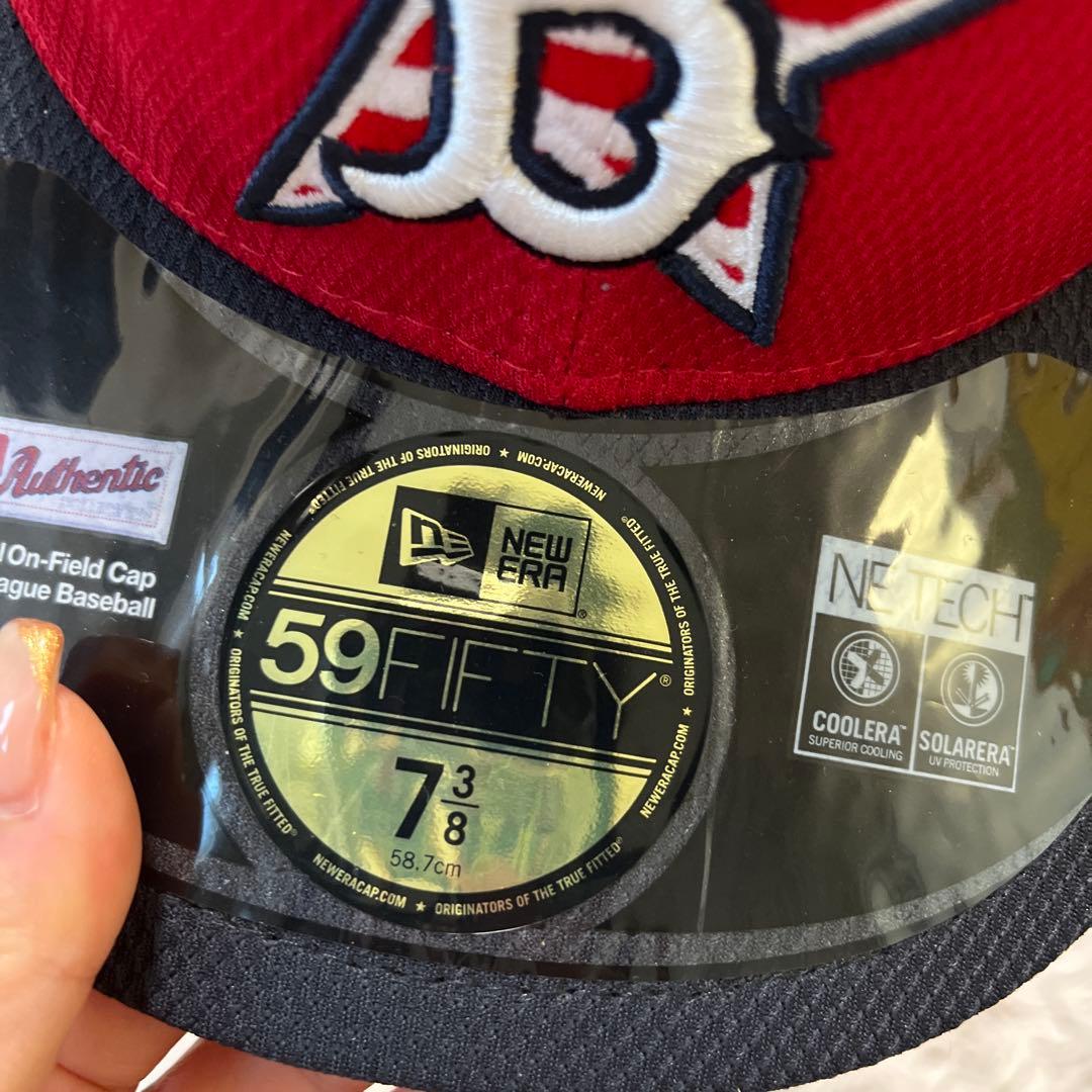 NEW ERA 59FIFTY キャップ 7 3/8 レッド/ネイビー