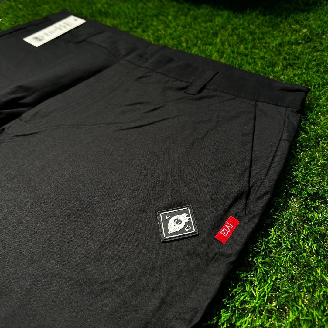 【XXLサイズ】新品タグ付V12 BACK LOGO PANTS 黒 ゴルフ