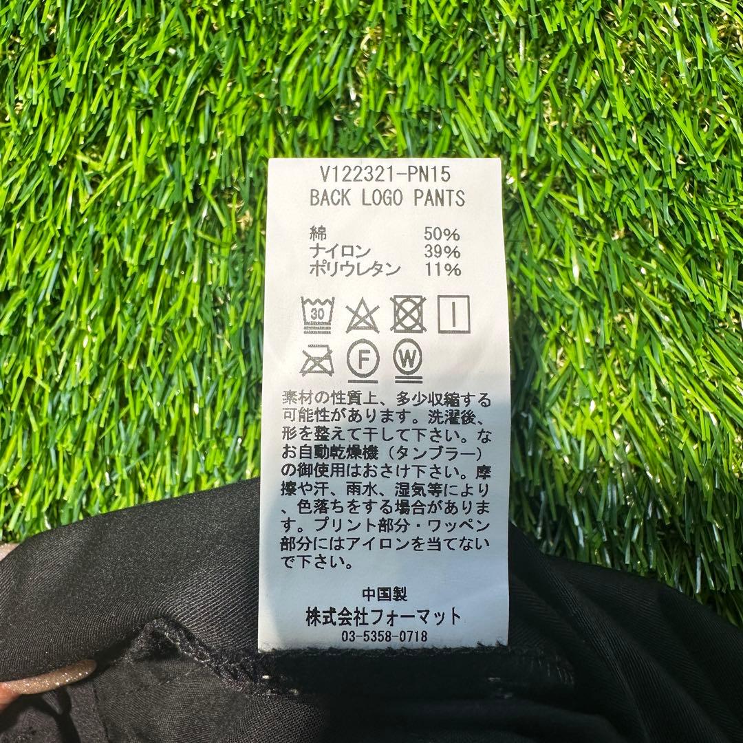 【XXLサイズ】新品タグ付V12 BACK LOGO PANTS 黒 ゴルフ