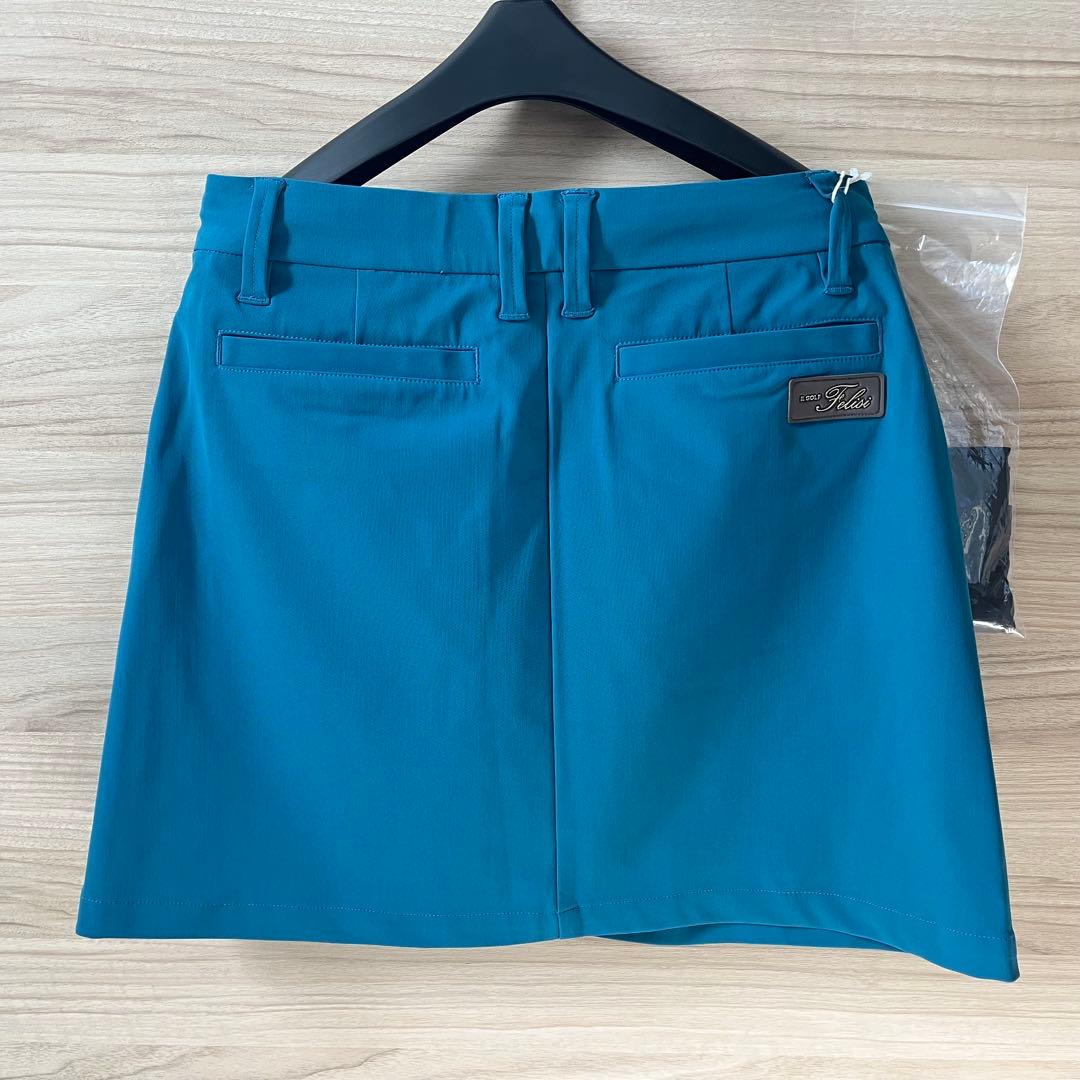 新品★31,900円 フェリージゴルフ BASICスカート インナー付 青緑 S