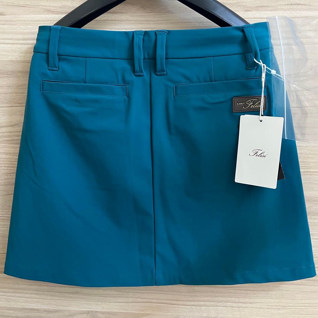 新品★31,900円 フェリージゴルフ BASICスカート インナー付 青緑 S