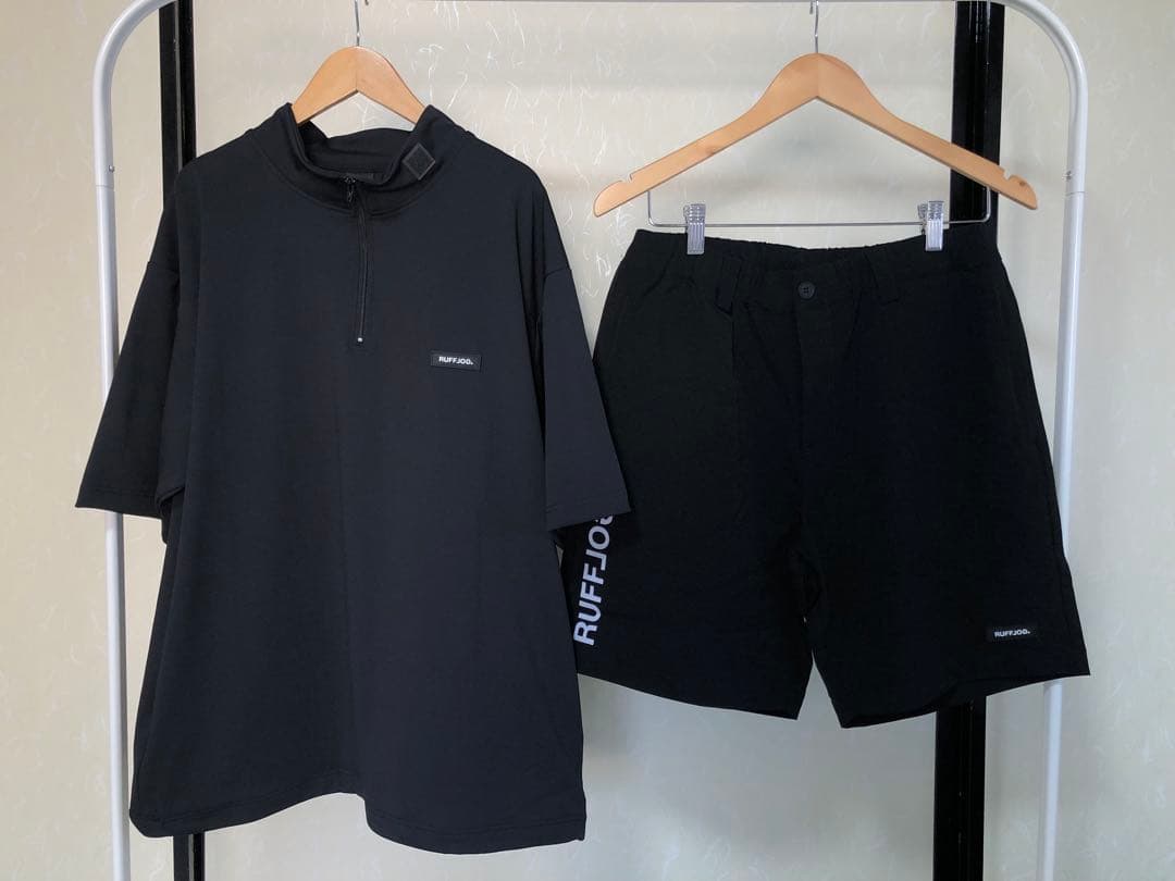 RUFFLOG モックネック　シャツ　ハーフパンツ　セットアップ　サイズXL