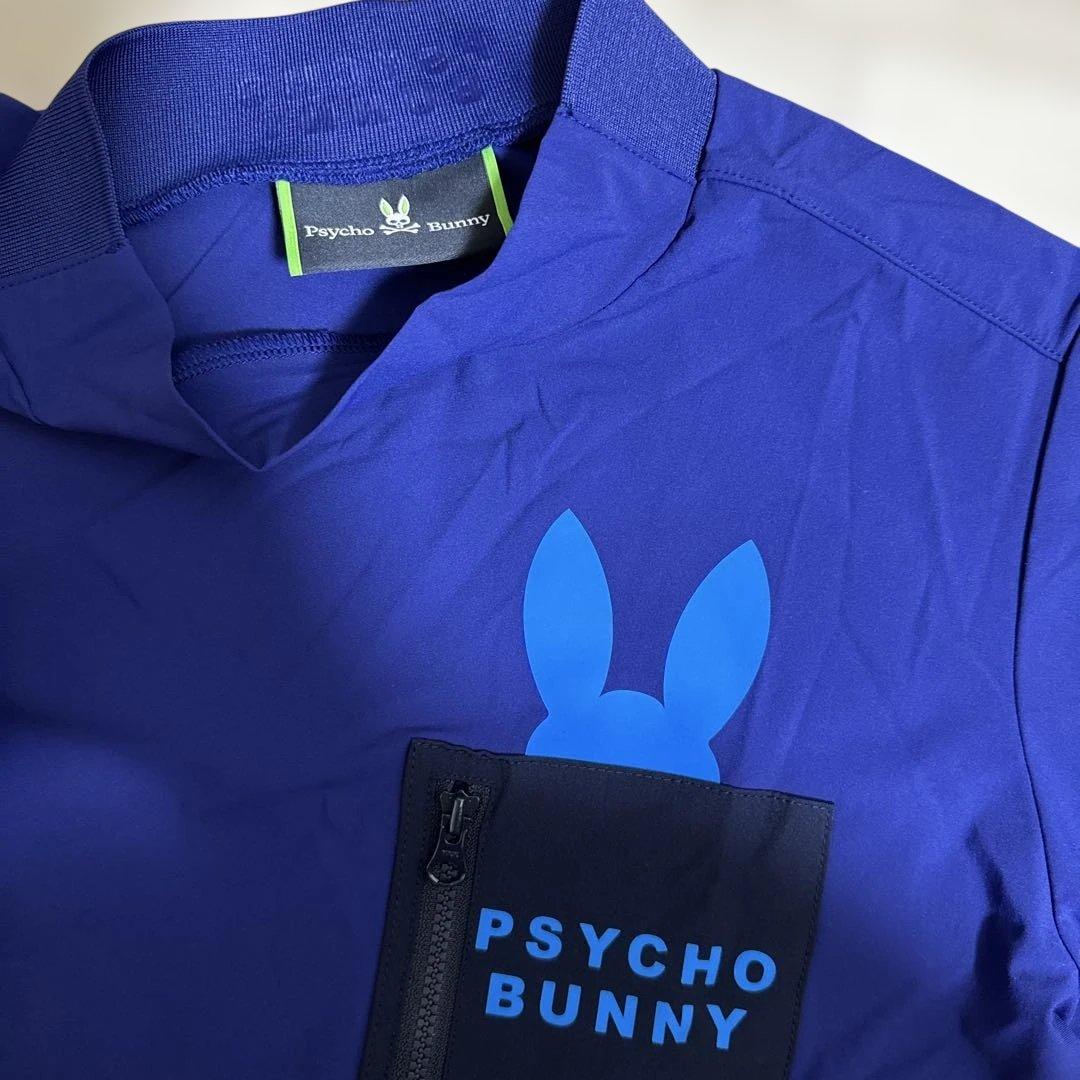 PSYCHO BUNNY ゴルフ　ネイビー S ジッパーポケット付きシャツ