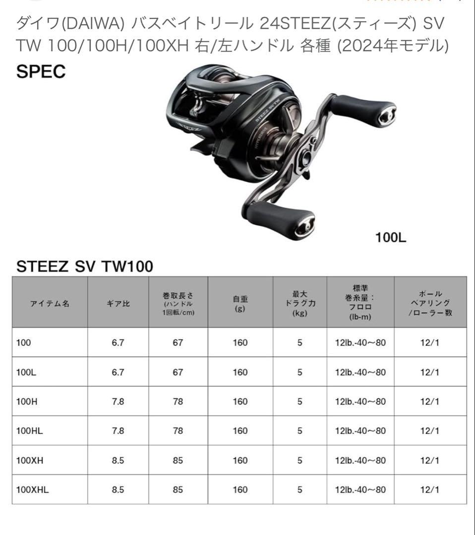 24スティーズSVTW100 XHL 新品未使用