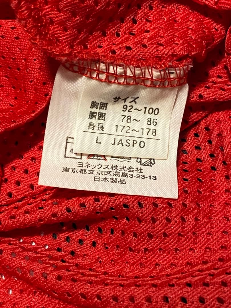希少！非売品　ヨネックス　半袖メッシュメンズウエア　レッド　L