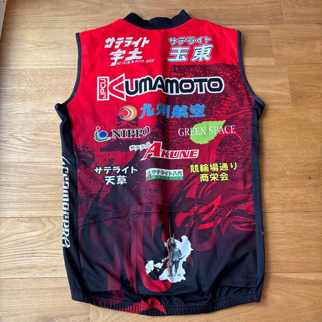 熊本競輪 KUMAMOTO サイクルジャージ ジレ 競輪ユニフォーム　Lサイズ