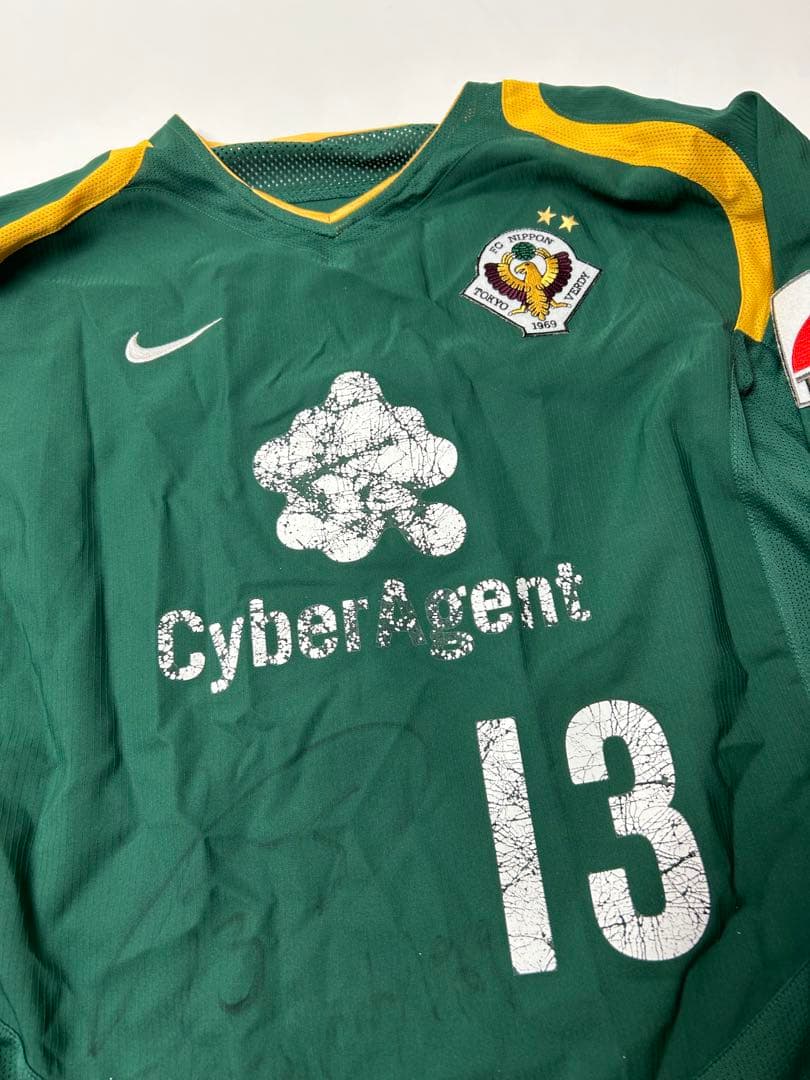 東京ヴェルディNike ユニフォーム　長袖2005-2006 #13 サイン入り