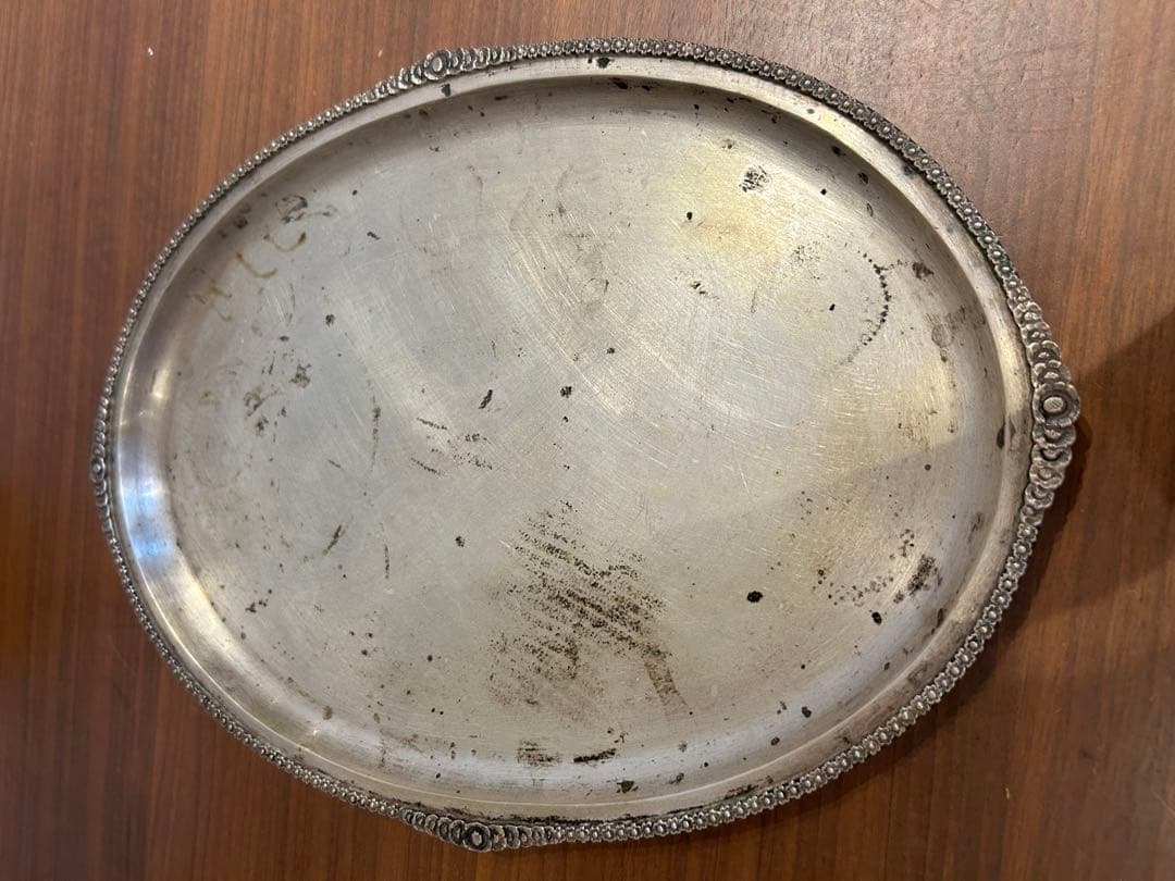 SILVER刻印　お盆　水差しセット