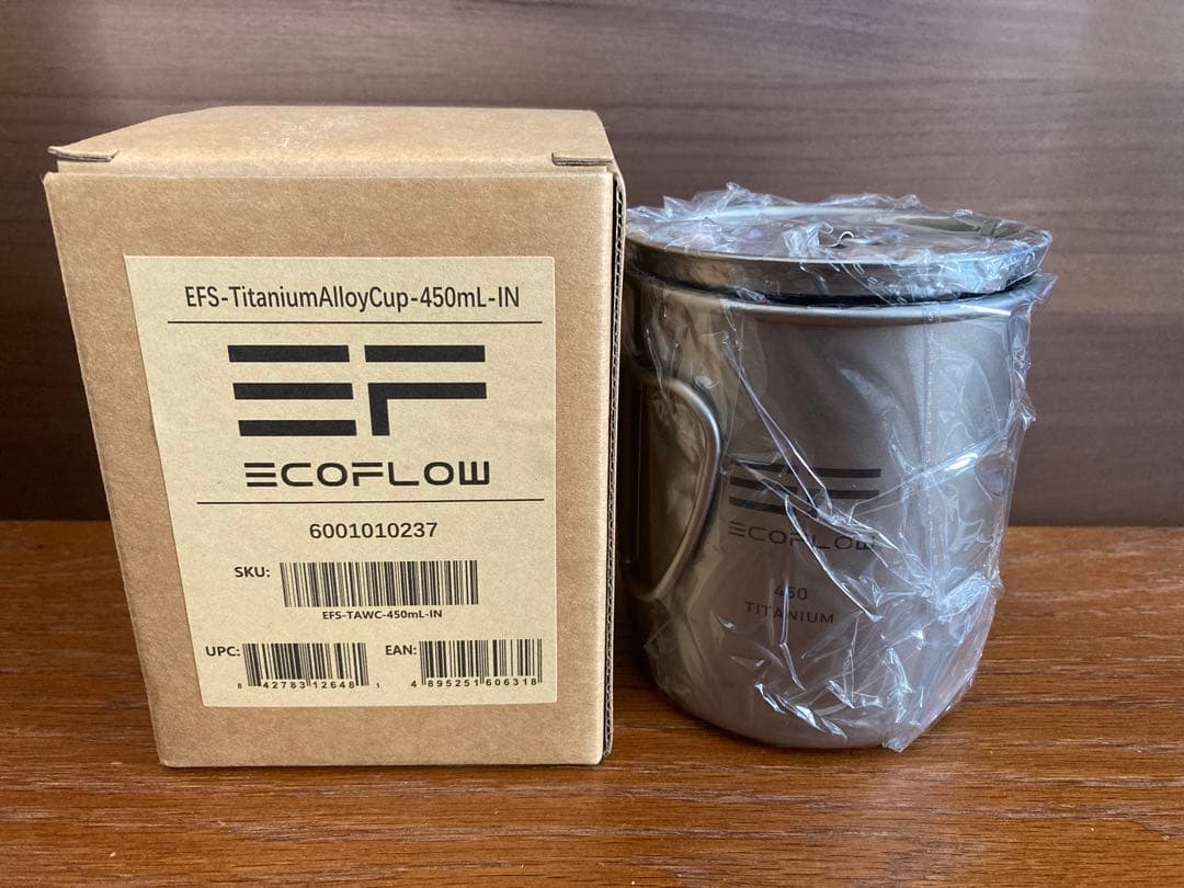 EcoFlow チタン製マグカップ 450ml 3個セット