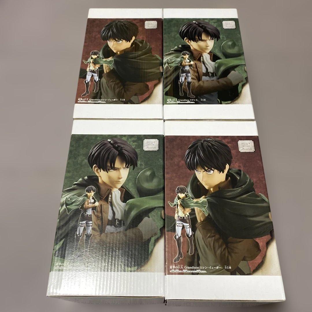 Grandista リヴァイ & エレン・イェーガー フィギュア 4個セット