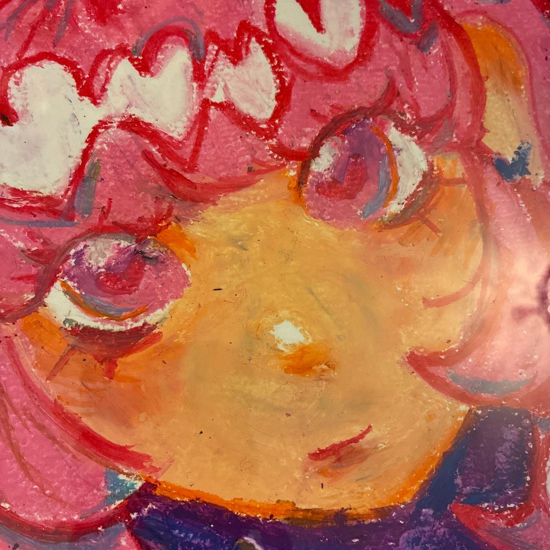 アート　額縁付き　イラスト　個人　手描き