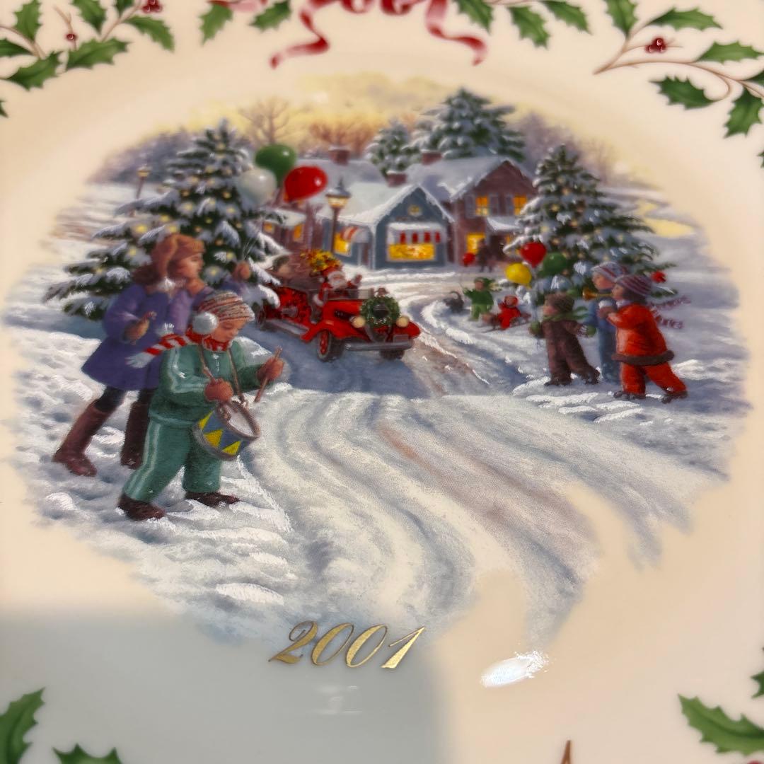 新品未使用LENOXクリスマスプレート2001年 コレクターズプレート