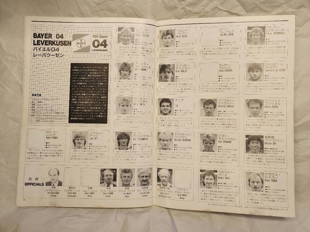 KIRIN CUP SOCCER '88 大会パンフ　フラメンゴ選手の直筆サイン