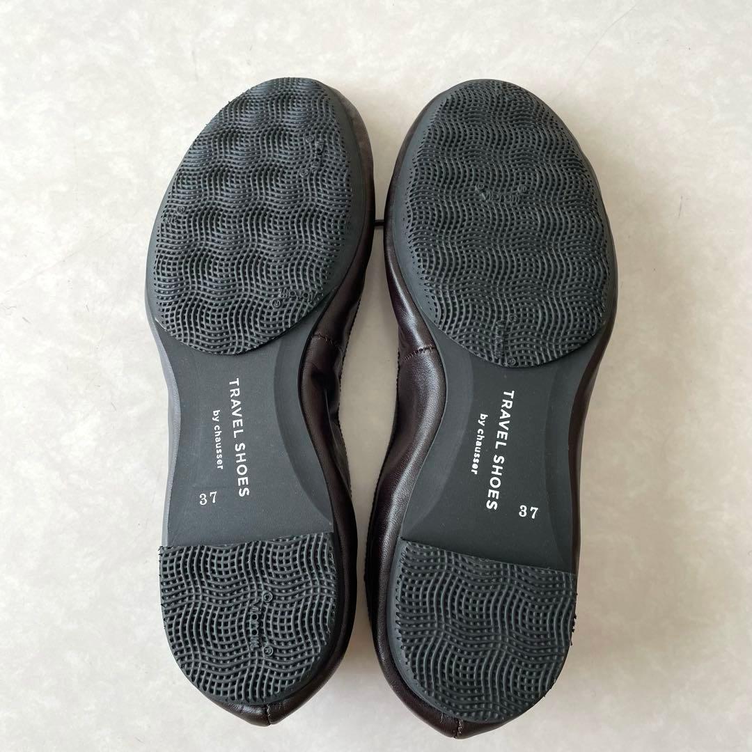 TRAVELSHOESbychausser 23.5 バレエシューズ　ショセ　茶