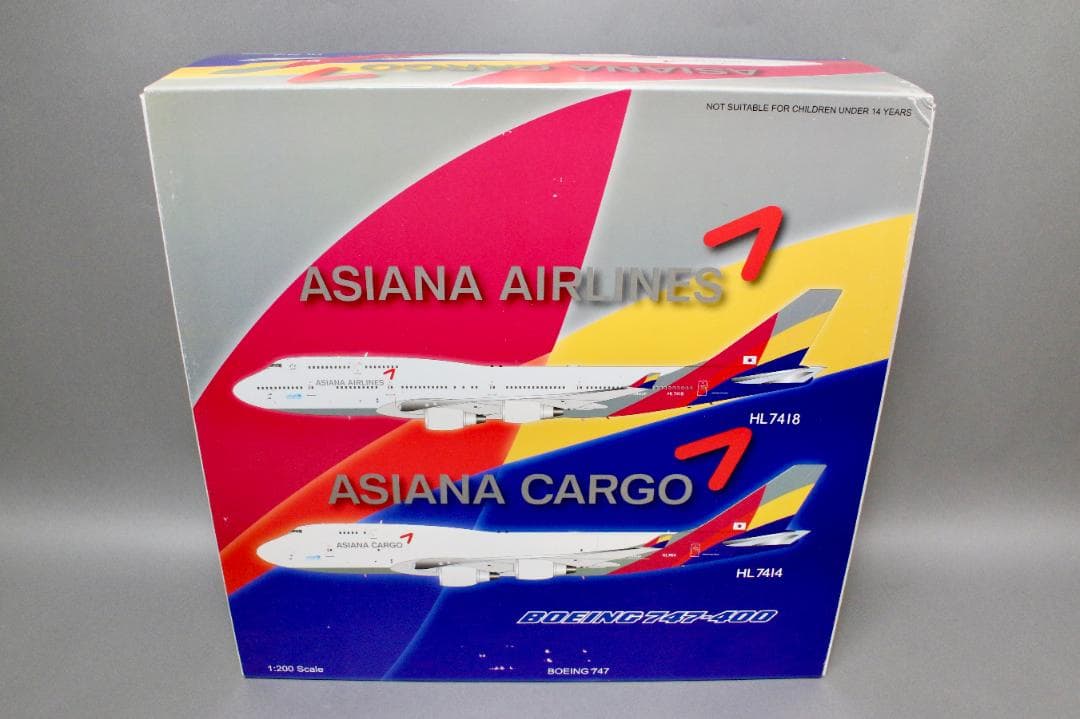レア Inflight 1/200 アシアナ航空 Asiana B747-400