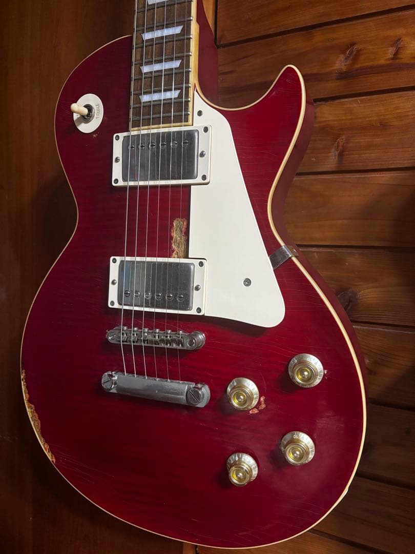 ギター Les Paul Cherry red heard relic