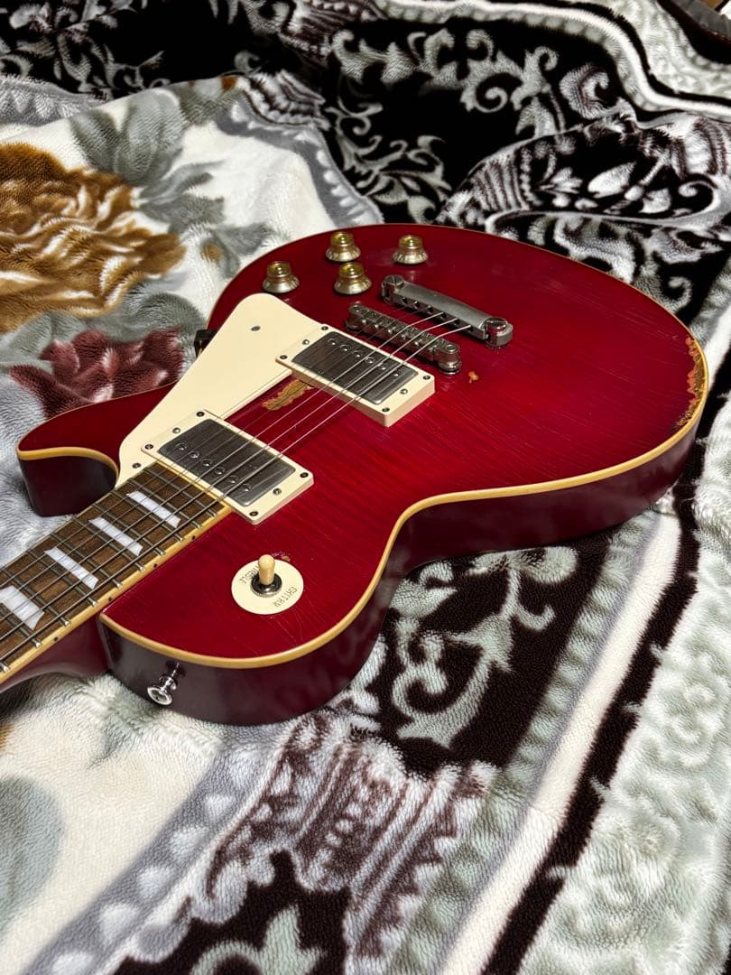 ギター Les Paul Cherry red heard relic