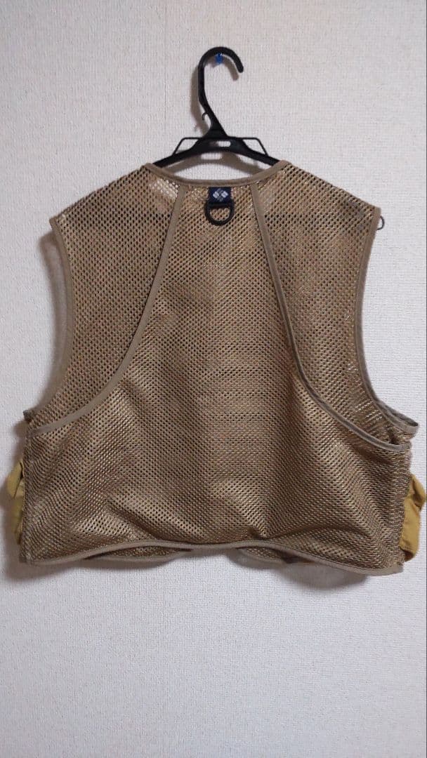 ※古着 90s Columbia メッシュフィッシングベスト ベージュ Ｍサイズ
