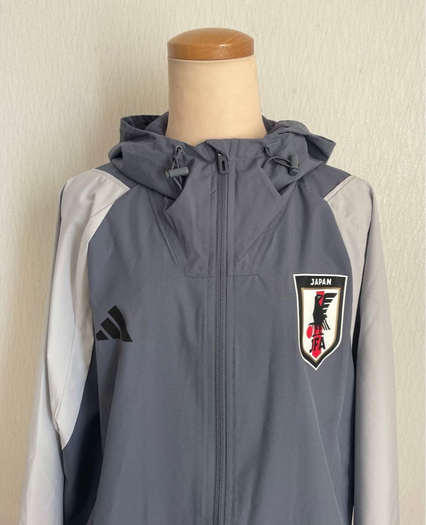 adidas JFA 日本サッカー協会 ウィンドブレーカー グレー 3XLサイズ