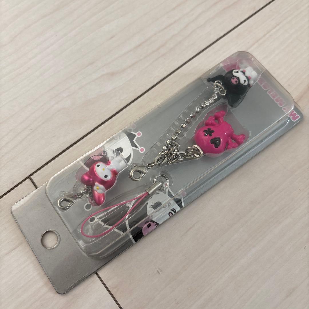 マイメロディ クロミ ストラップ どくろ ドクロ ガイコツ