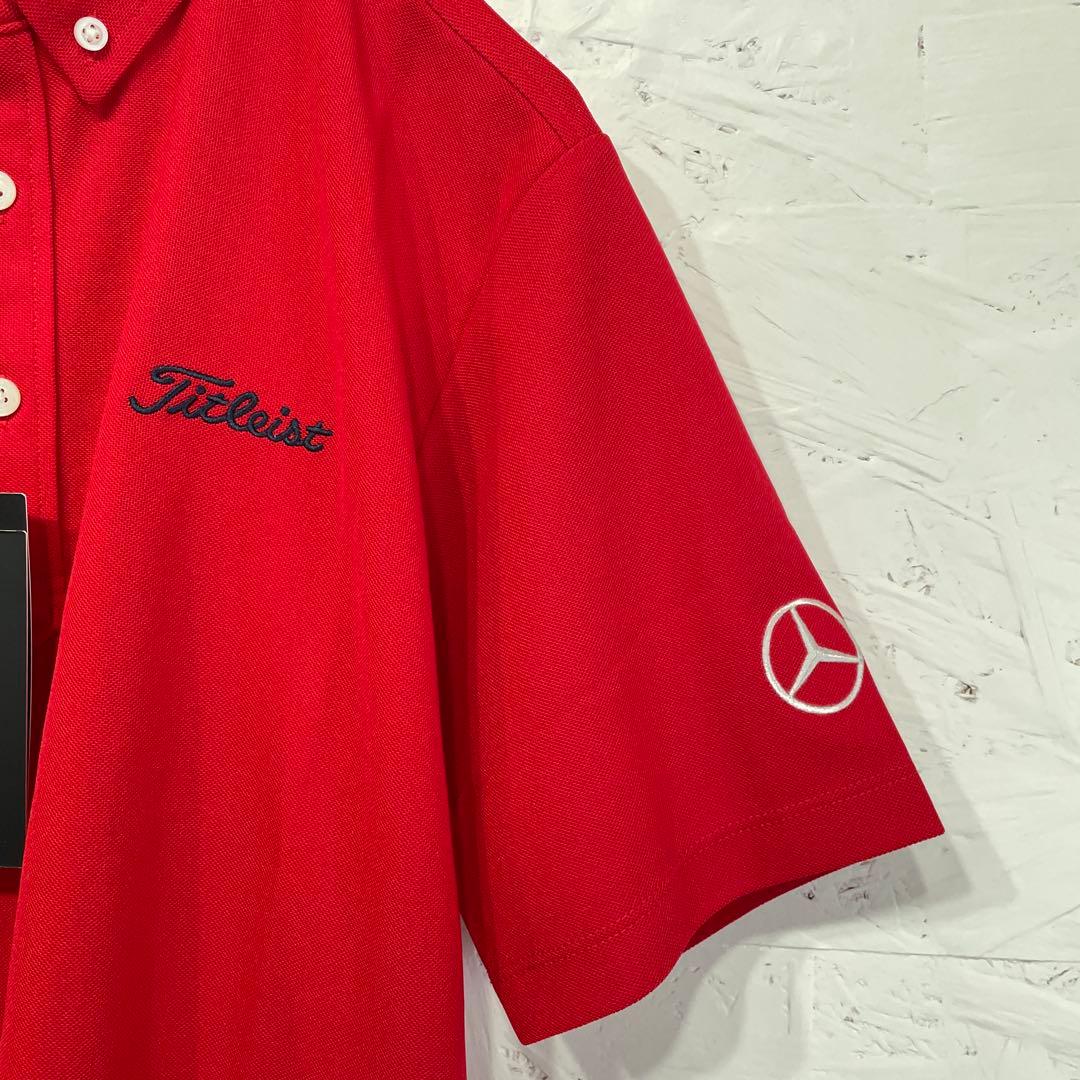 新品未使用タグ付　ゴルフウェア【Titleist】ベンツ　半袖鹿子ポロシャツ　M