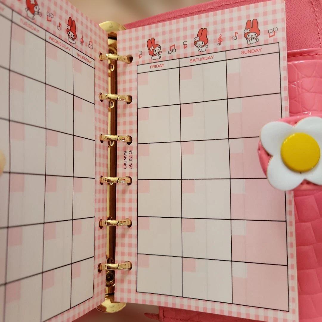平成レトロ　マイメロディ　システム手帳　シール帳　クロコ