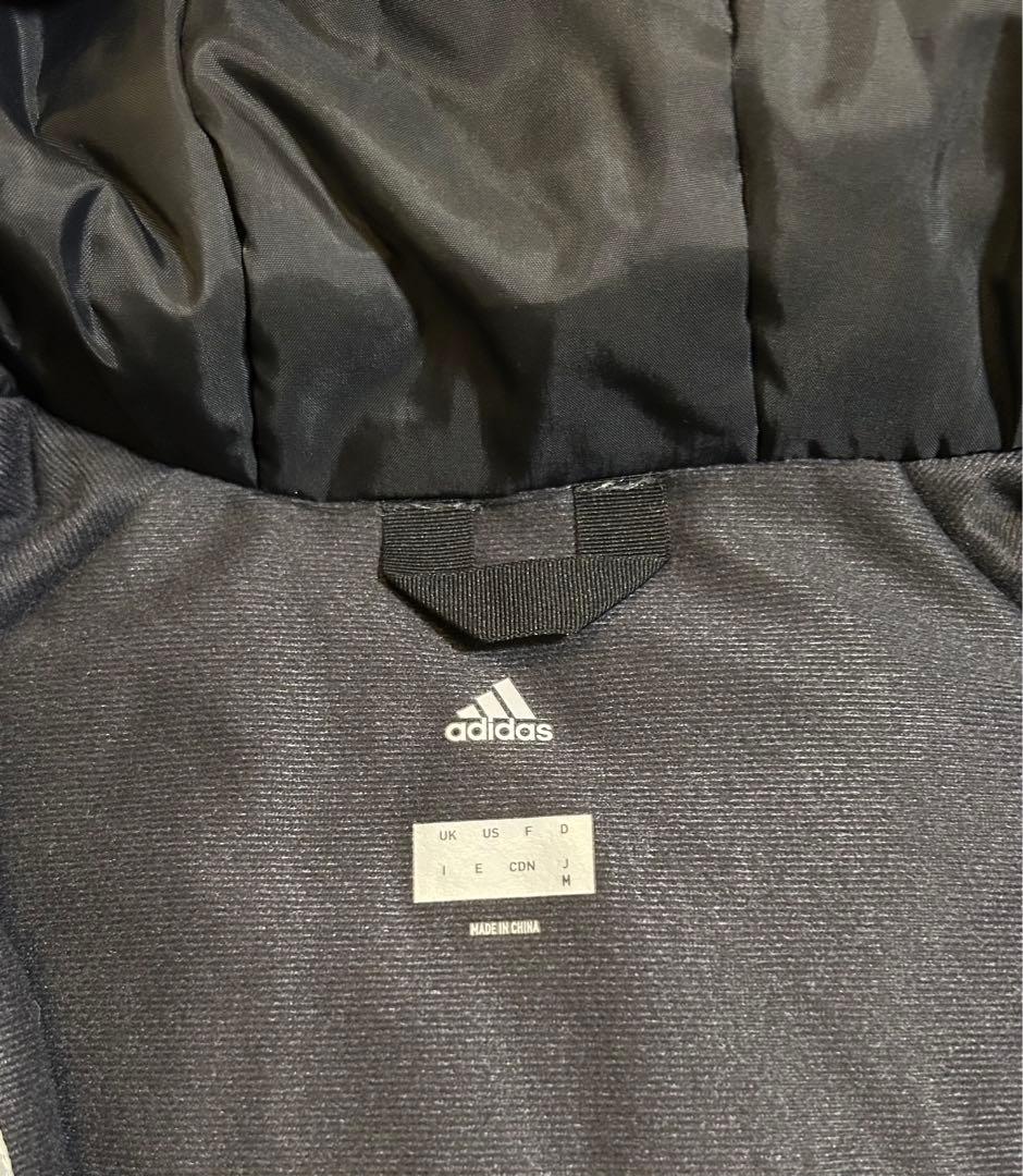 adidas アディダス　ベンチコート フード付き　Mサイズ　グレー