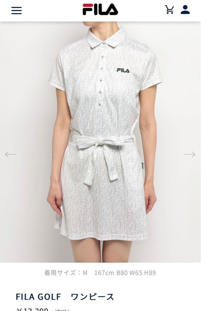 新品 FILA GOLF フィラゴルフ レディース ワンピース LL
