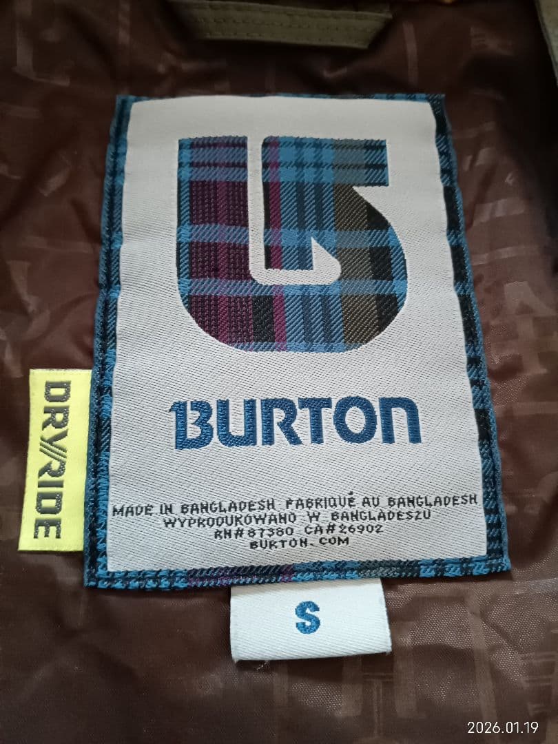 バートン BURTON スノーボード ジャケット S　170~177cm