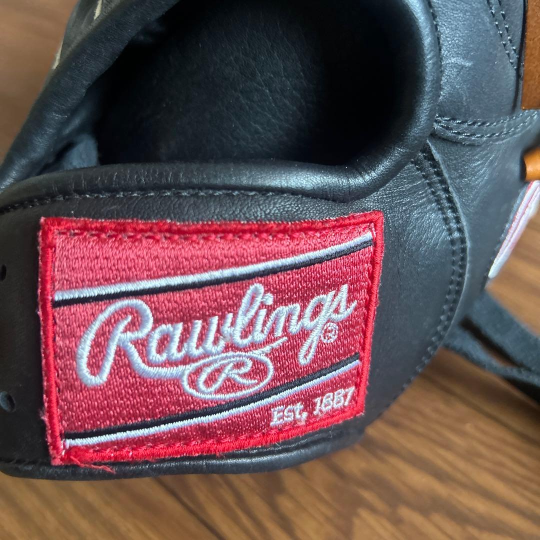 Rawlings 軟式グローブ 黒 ストライプ