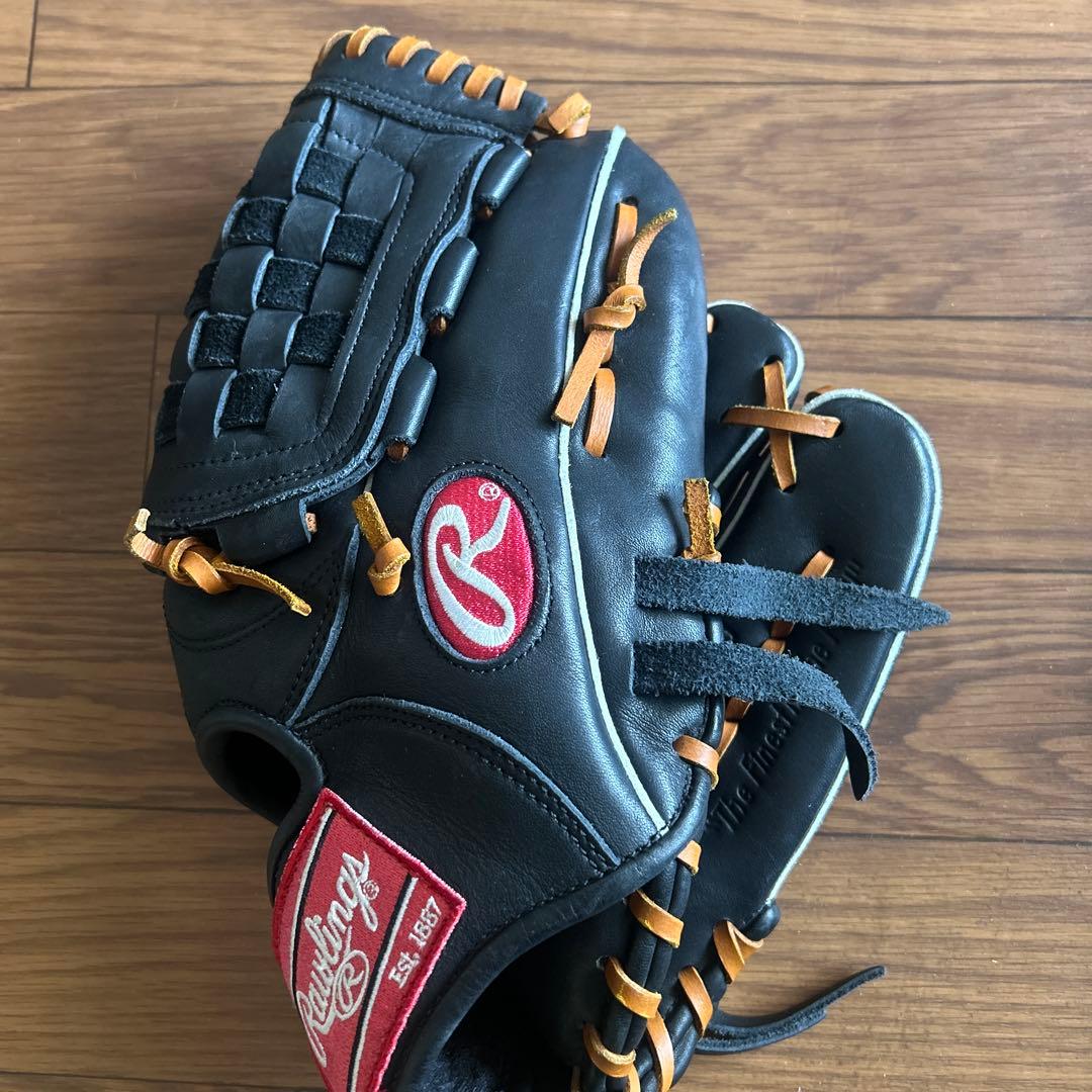 Rawlings 軟式グローブ 黒 ストライプ