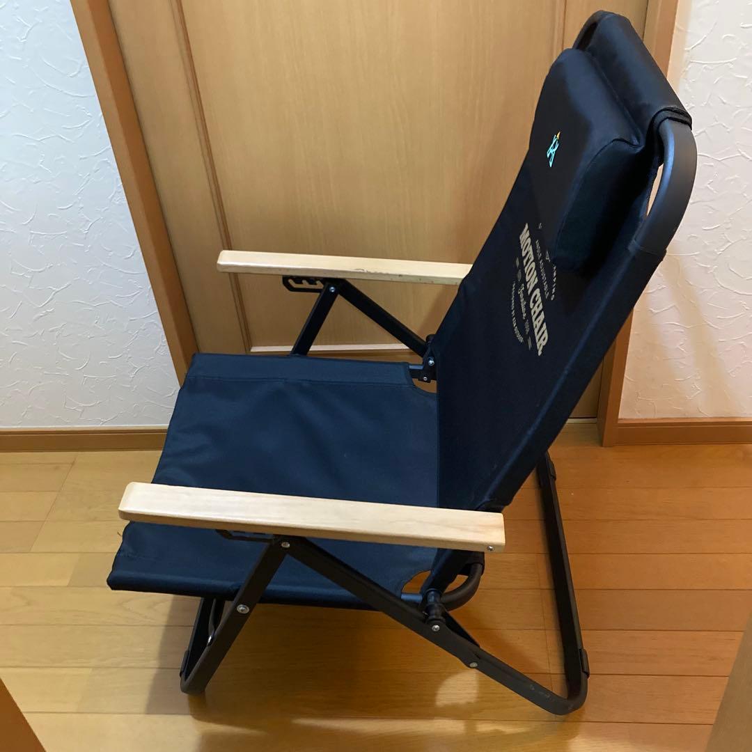 KZM 黒 ブラック 椅子 アウトドア リクライニング モーション チェア