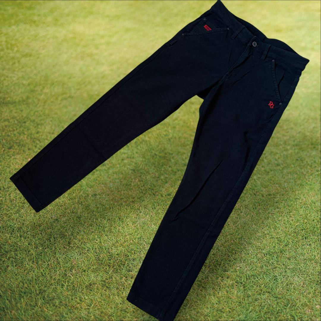 パーリーゲイツ　パンツ　黒　M〜L相当　コットン素材　ブラック　ストレッチ　4