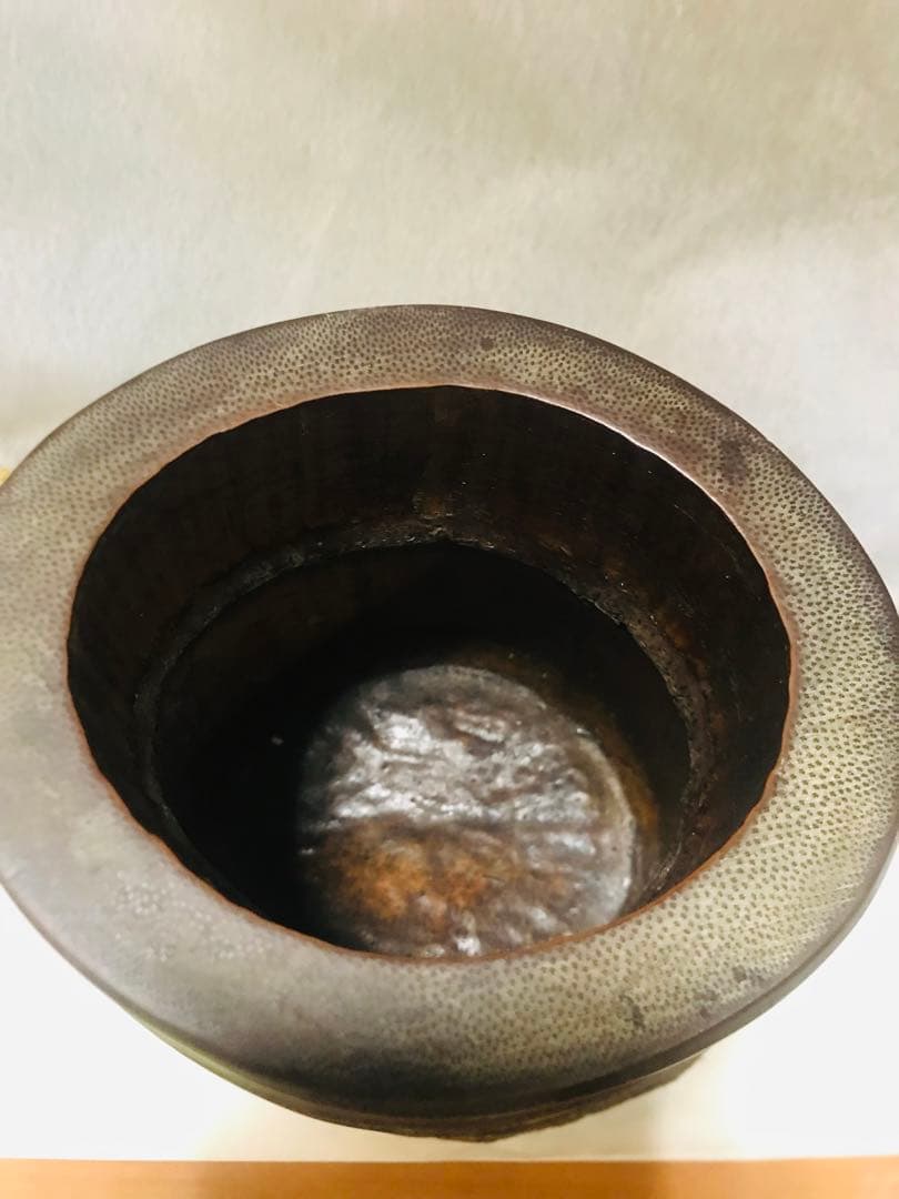 中国古美術　竹根彫　筆筒　，「一帆風順」時代を経た深い艶のある逸品！