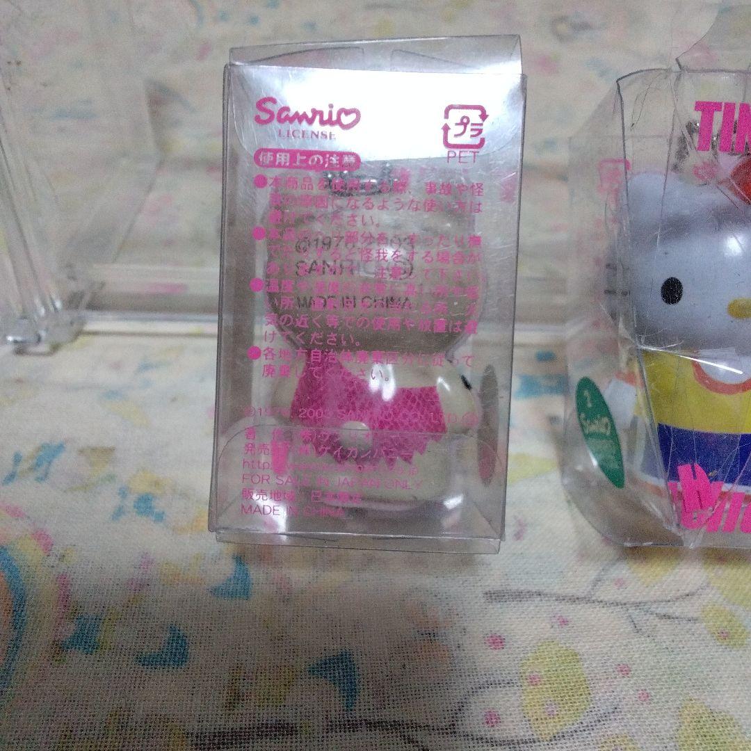平成レトロ　ハローキティ ブリキマスコットキーホルダー 3点セット