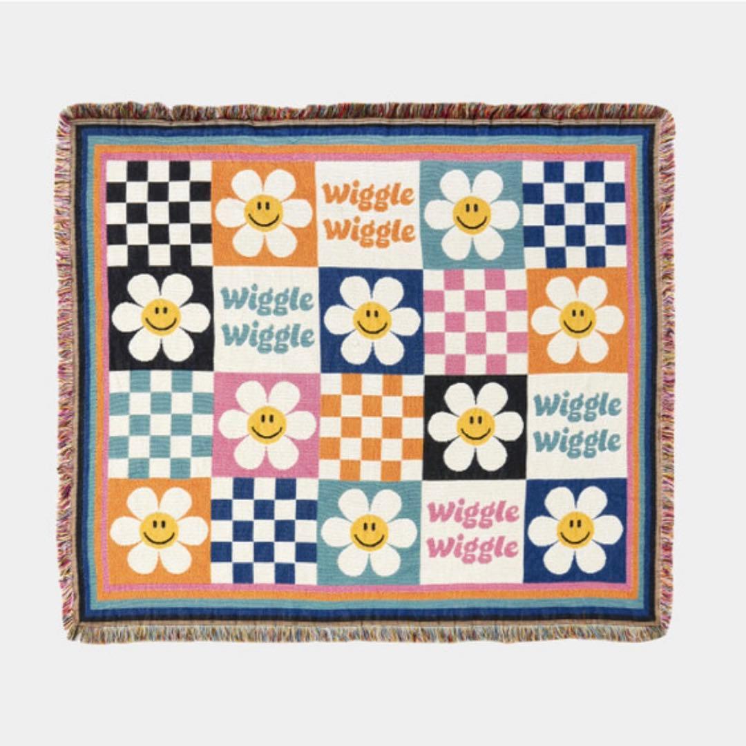wiggle wiggle ブランケット　ラグ　可愛い　韓国限定　花