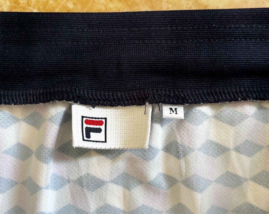【美品】FILA テニスレディースゲームシャツ、スコートのセット&サンバイザー