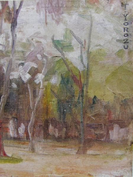 萬 鉄五郎、風景、希少画集画、新品額装付