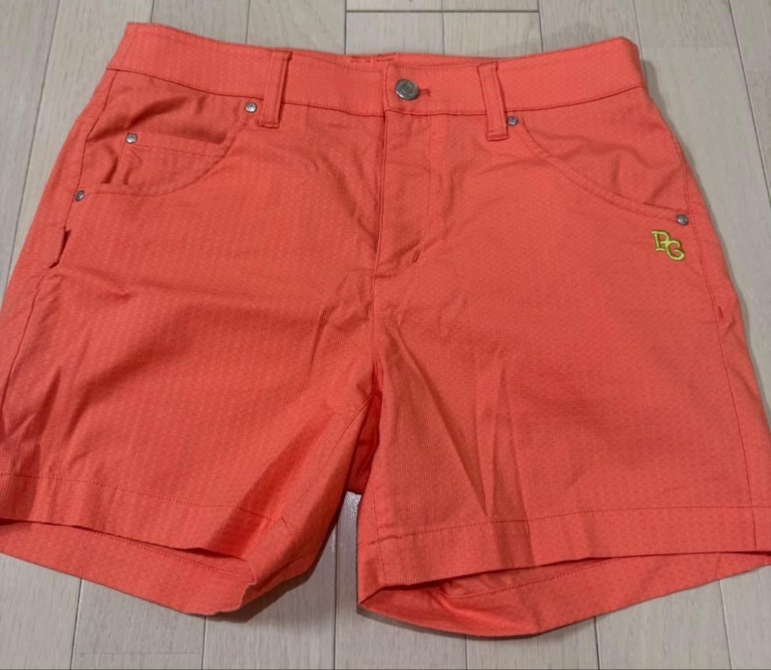 PG パーリーゲイツ ショートパンツ　オレンジ　ゴルフウェア　レディース　0