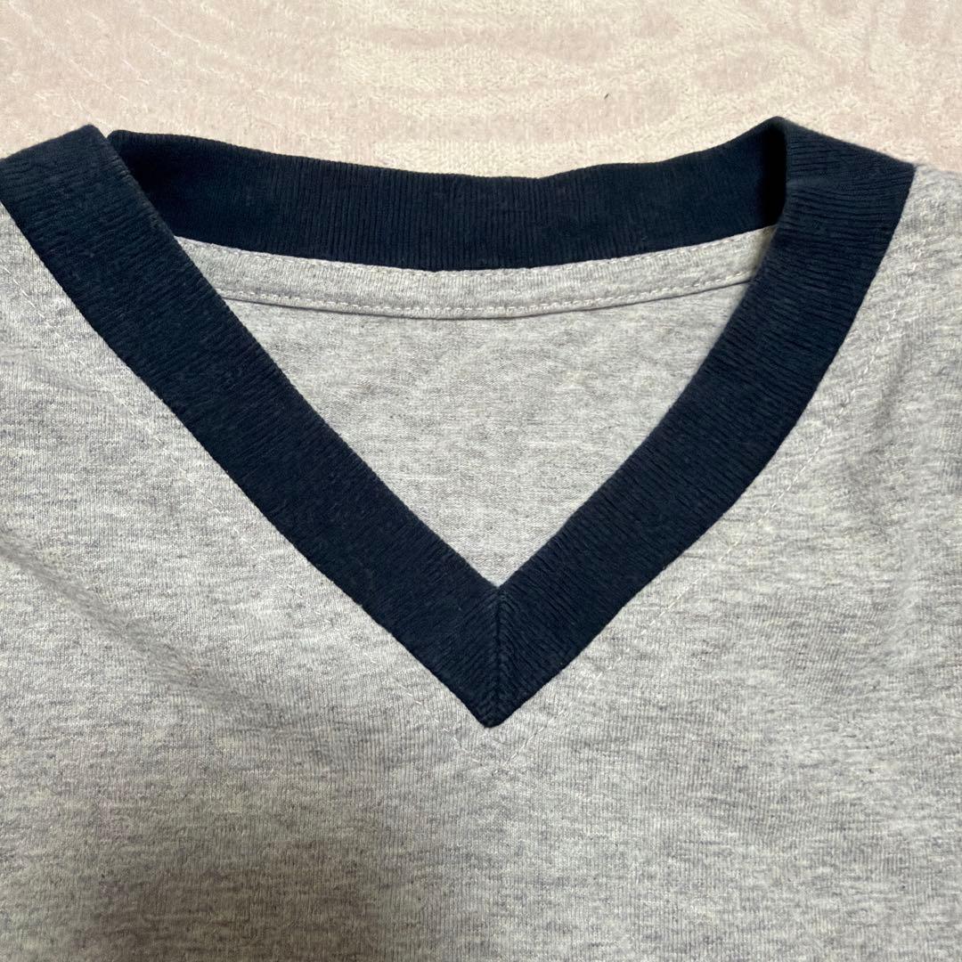 【希少/刺繍ロゴ】Suede スウェード ヴィンテージ リンガーVネックTシャツ