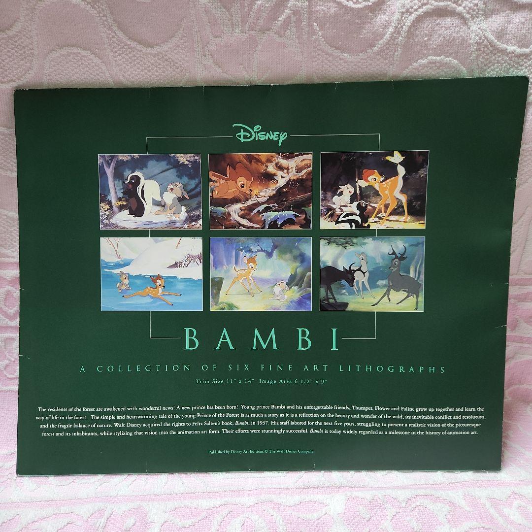 バンビ　ディズニー　ファインアート　リトグラフ　全6枚　海外輸入品　希少　レア
