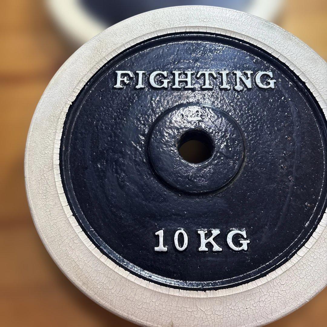 FIGHTING ROAD ダンベルバープレート 10KG×2枚（ラバー付き）