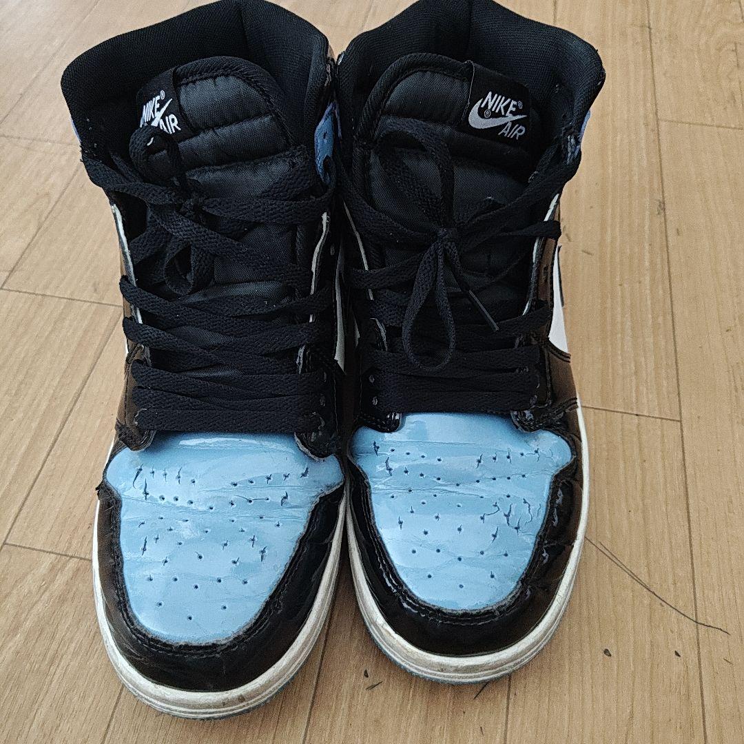 多分　NIKE AJ1 UNC Blue Chill パテント 26.5cm