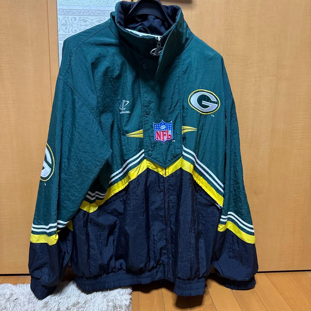 Green Bay Packers ナイロンジャケット NFLロゴ付き