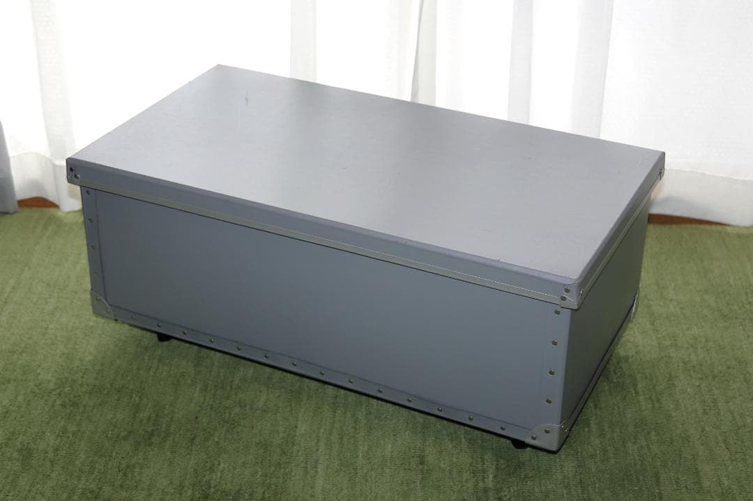 【中古】フタ・キャスター付き　収納ケース　幅84×奥46×高36　①