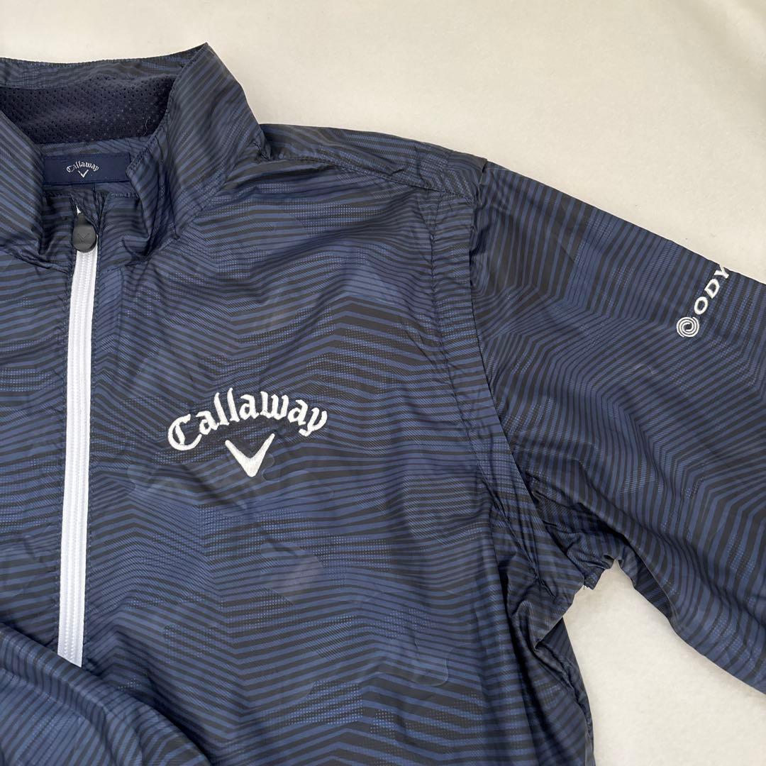Callaway ゴルフメンズストライプ柄 ジャケット LLサイズ ネイビー