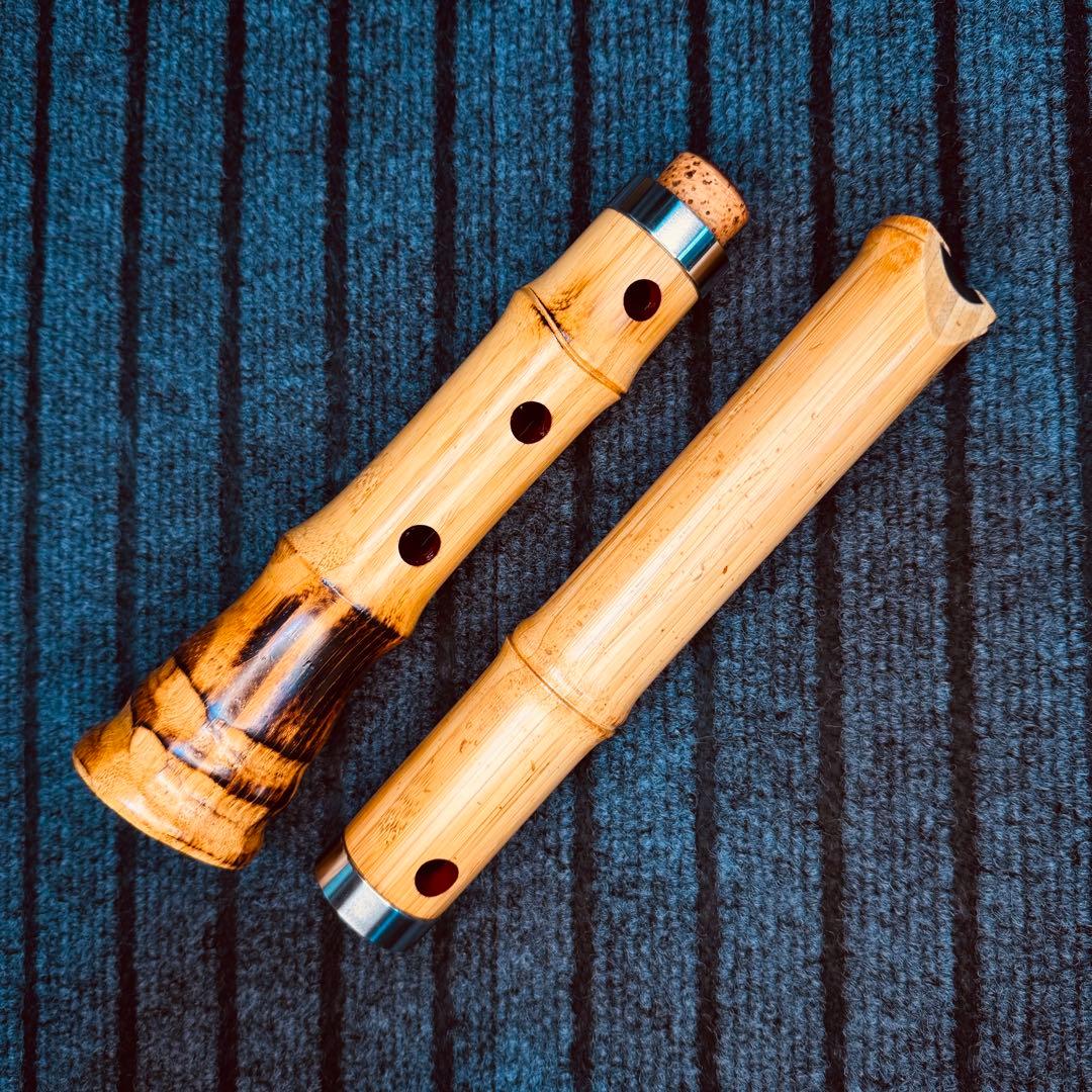 尺八 高級合竹曲管 蝴蝶 １尺４寸管(F♯)