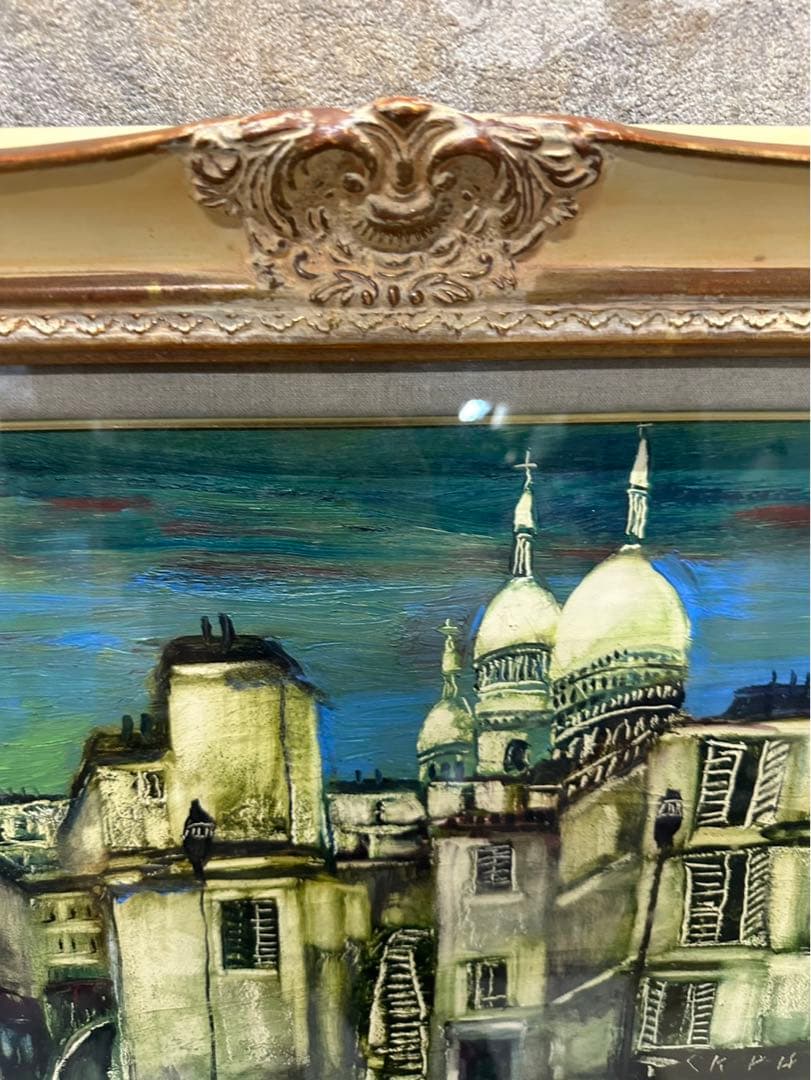 独特の色彩でパリ・モンマルトルを描き続けた 冬島大二郎「モンマルトル」油彩画