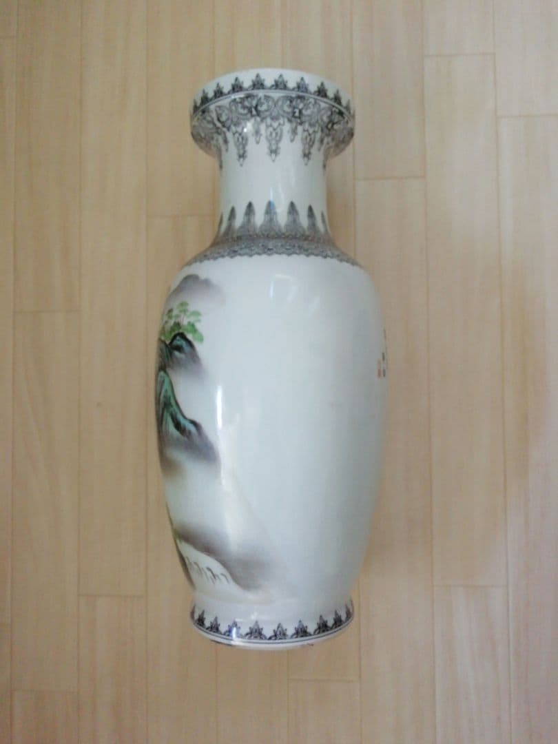 壺　大型花器　中国景徳鎮　李白