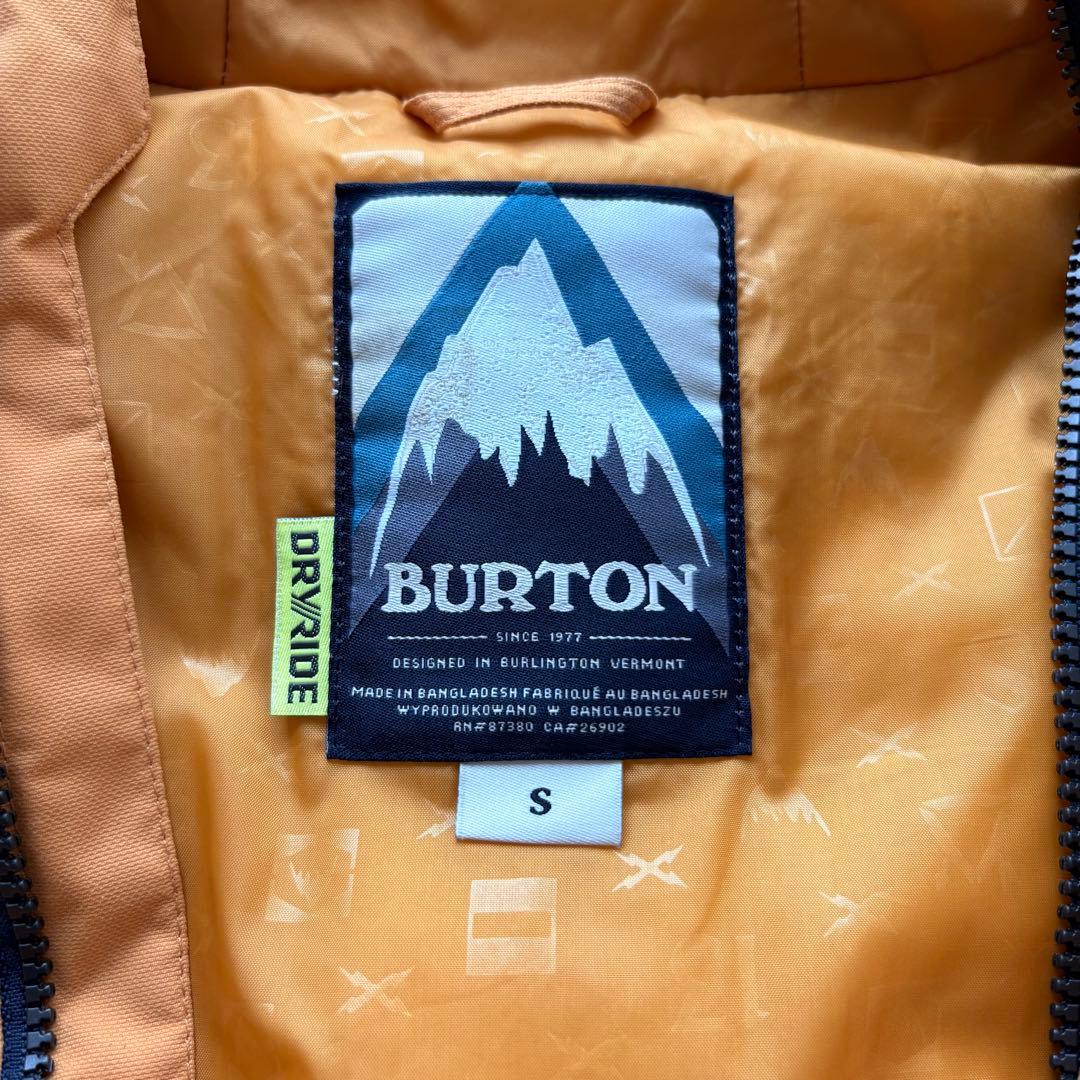 BURTON スノーボードジャケット オレンジ/ネイビー